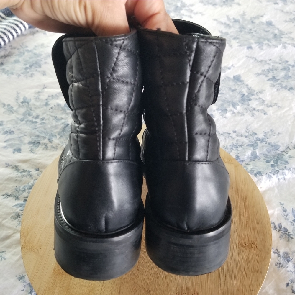 Chanel | Quilted Combat CC Logo Boots - Picture 6 of 11